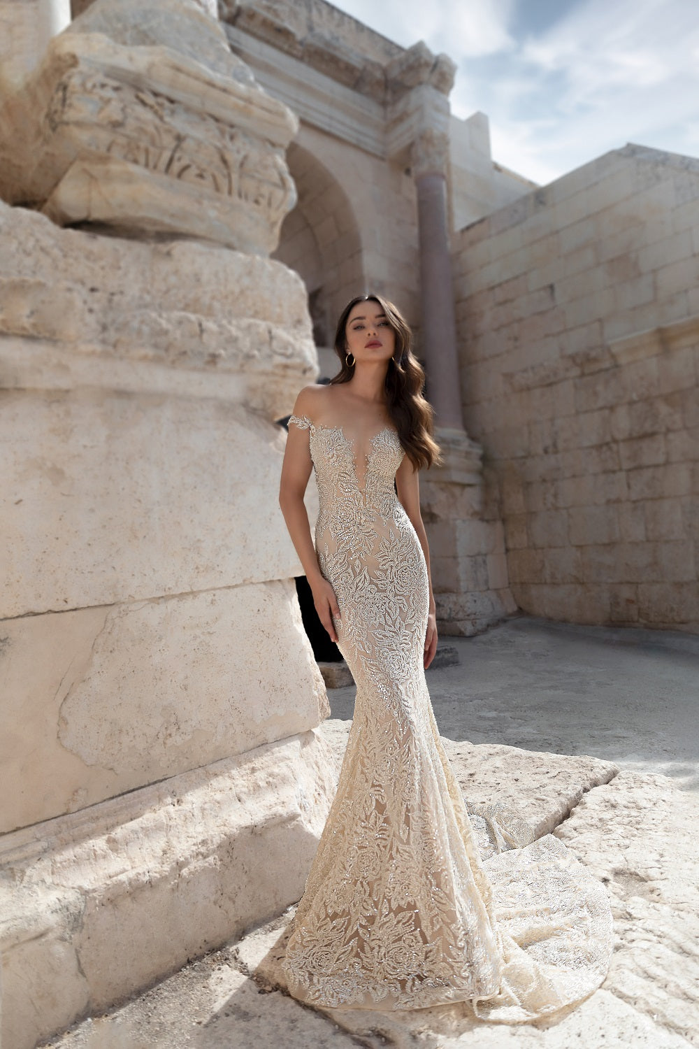 Alyiah Style 2104 with Overskirt – Luxury Bridal Gown by Julie Vino