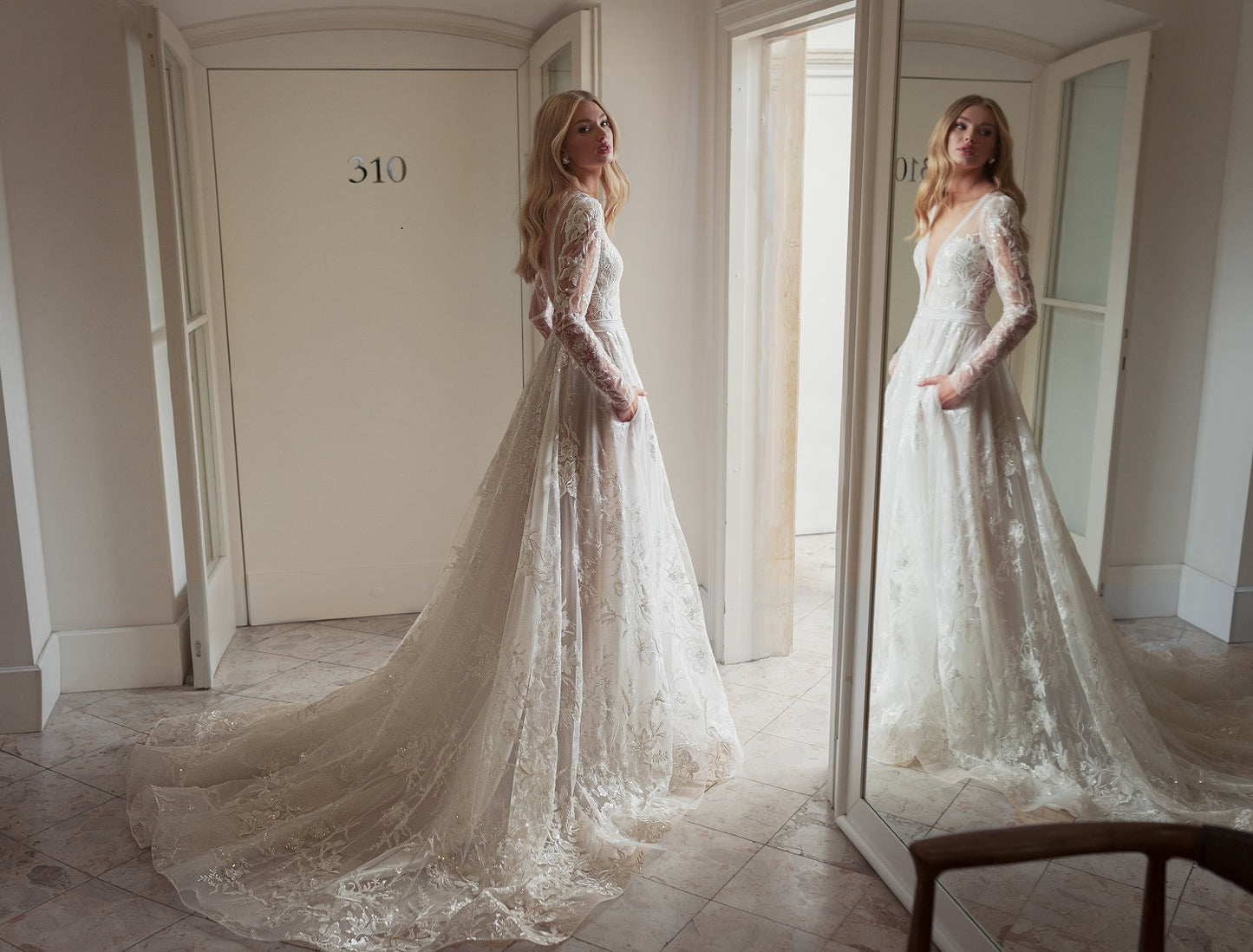 Margit MB21-16 – Luxury Lace Bridal Gown by Julie Vino